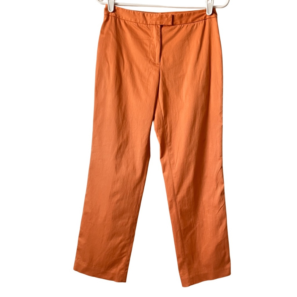 Sigrid Olsen Orange Linen Petite High Rise Vintage Pants